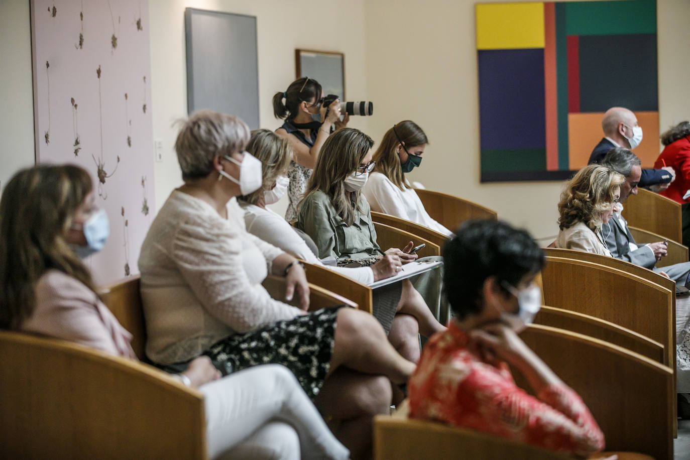 Concha Andreu, presidenta del Gobierno de La Rioja, ha protagonizado una larga intervención de 45 folios