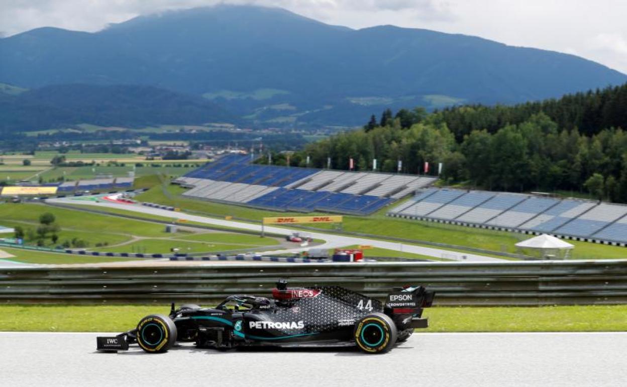 Lewis Hamilton, en el Red Bull Ring de Spielgerg. 