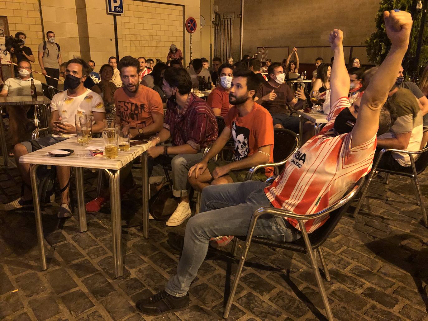 La afición blanquirroja ha sufrido bastante durante el encuentro frente al Castellón, pero finalmente ha merecido la pena