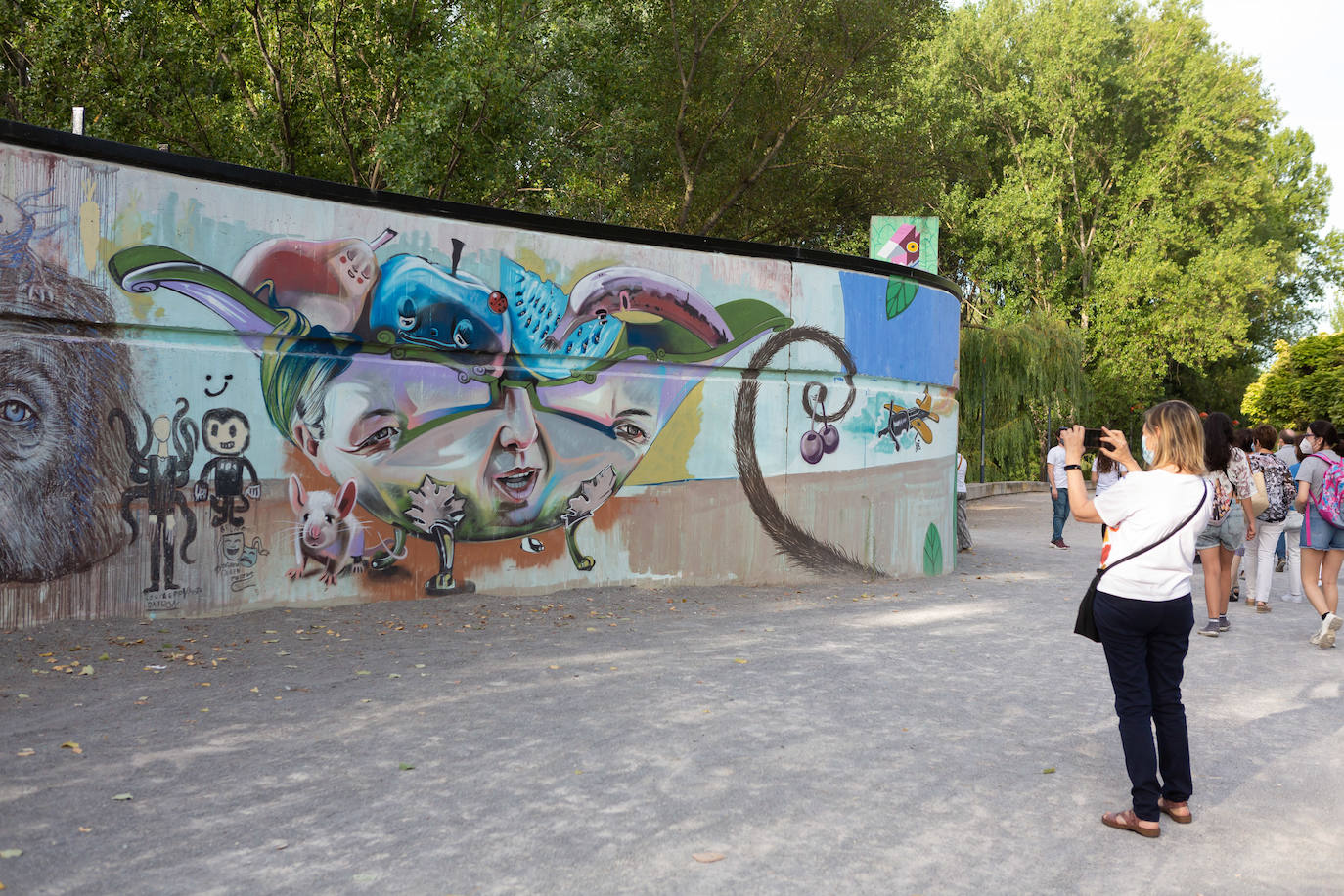 Las visitas guiadas, que tienen lugar entre este viernes y el próximo sábado, 1 de agosto, desvelan los secretos e historias de los murales que decoran el callejero logroñés 