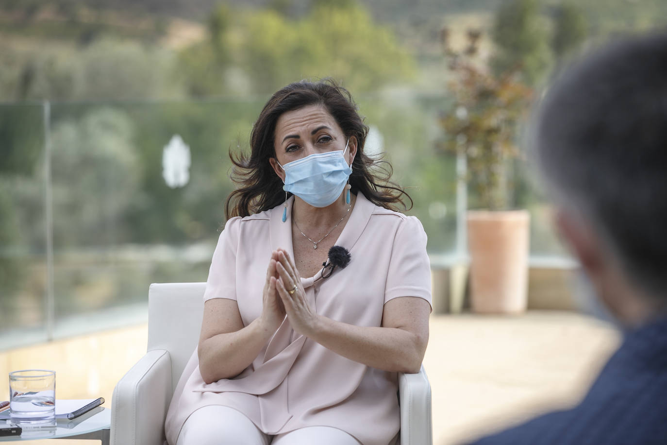 Concha Andreu, durante la entrevista con Diario LA RIOJA. 