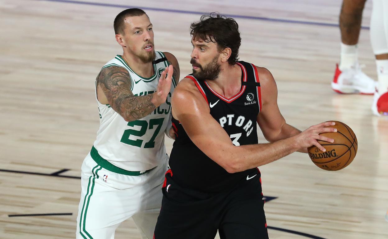 Marc Gasol, durnate el cuarto partido de la serie.