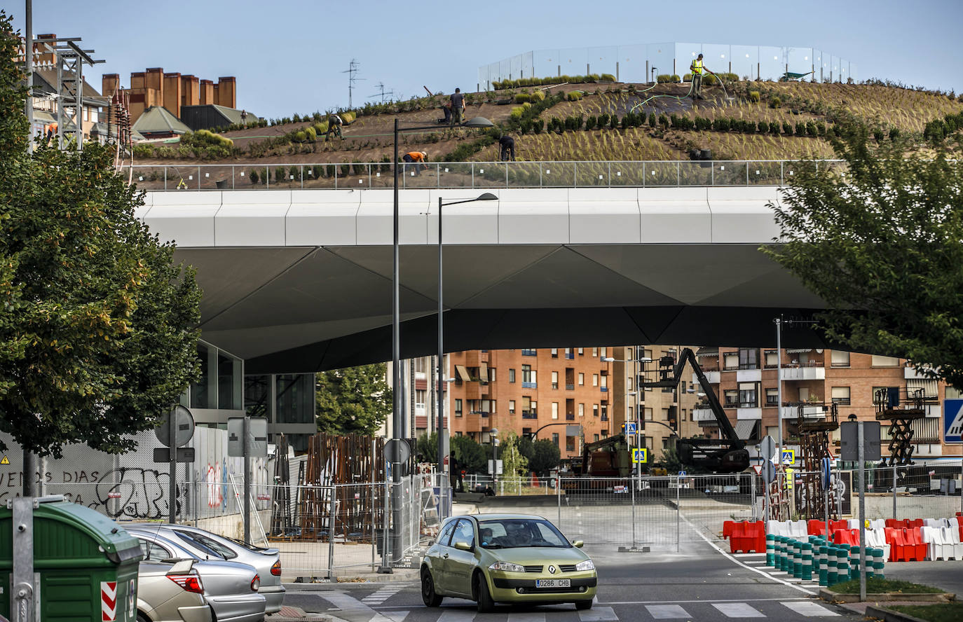 Así se encuentra la obra, un puente de 60 metros, en estos momentos