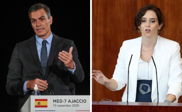 Pedro Sánchez e Isabel Díaz Ayuso