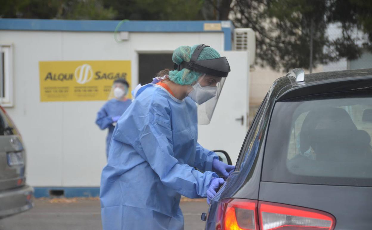 Punto de pruebas PCR del Hospital de Calahorra.