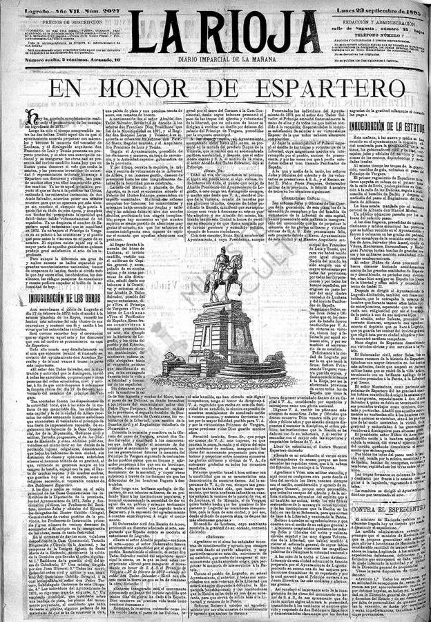 Crónica social de la inauguración, en LA RIOJA del 23 de septiembre de 1895.