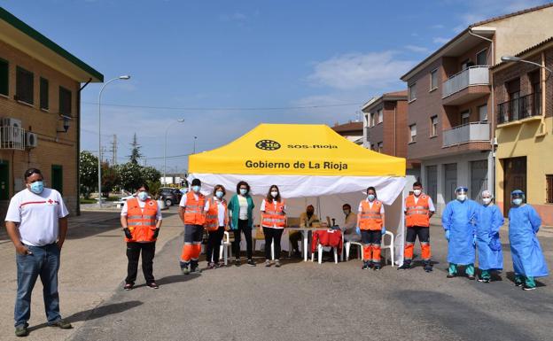 Personal y voluntarios del equipo de cribado de Rincón de Soto. 