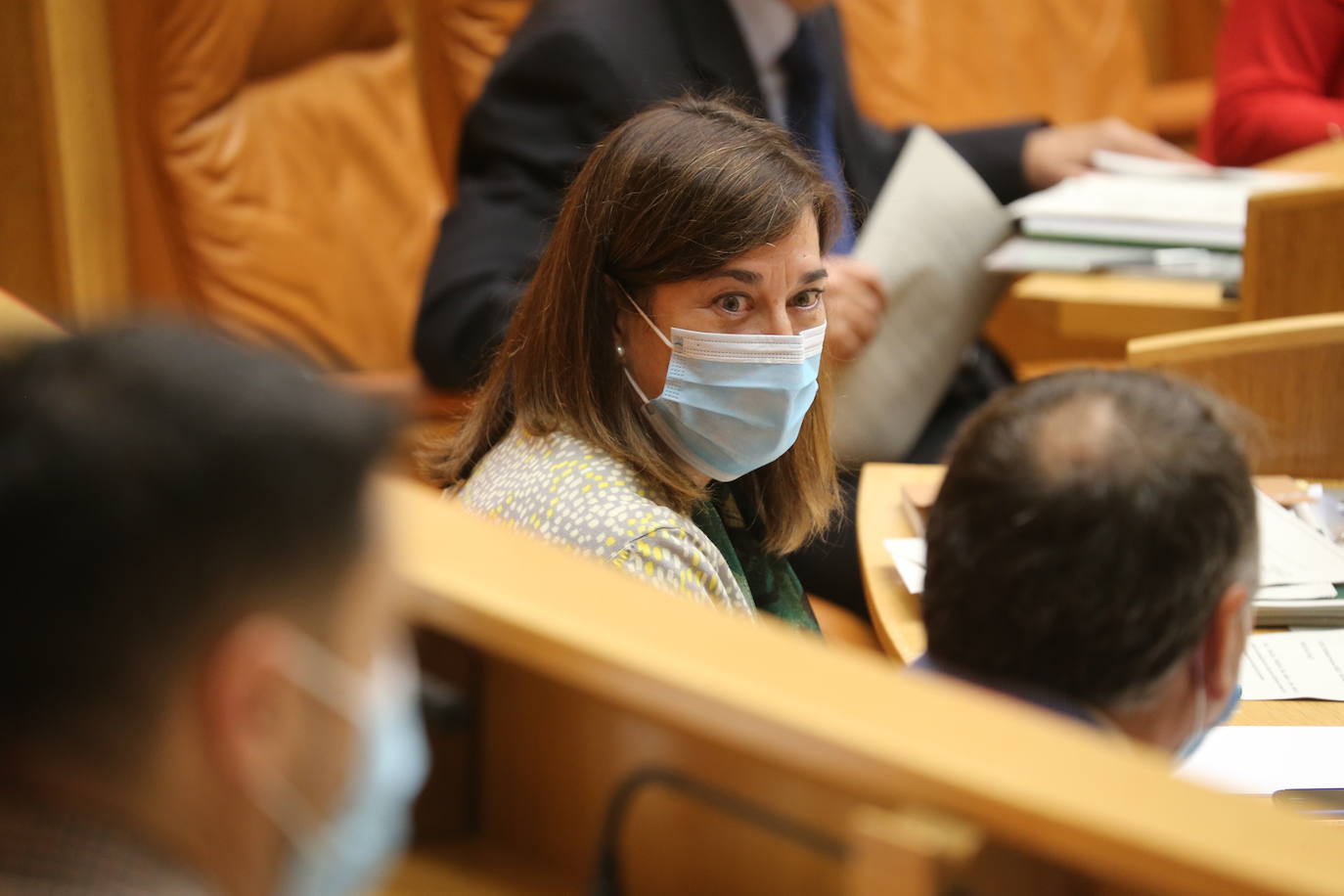 Celebración del pleno de septiembre en el Parlamento riojano.