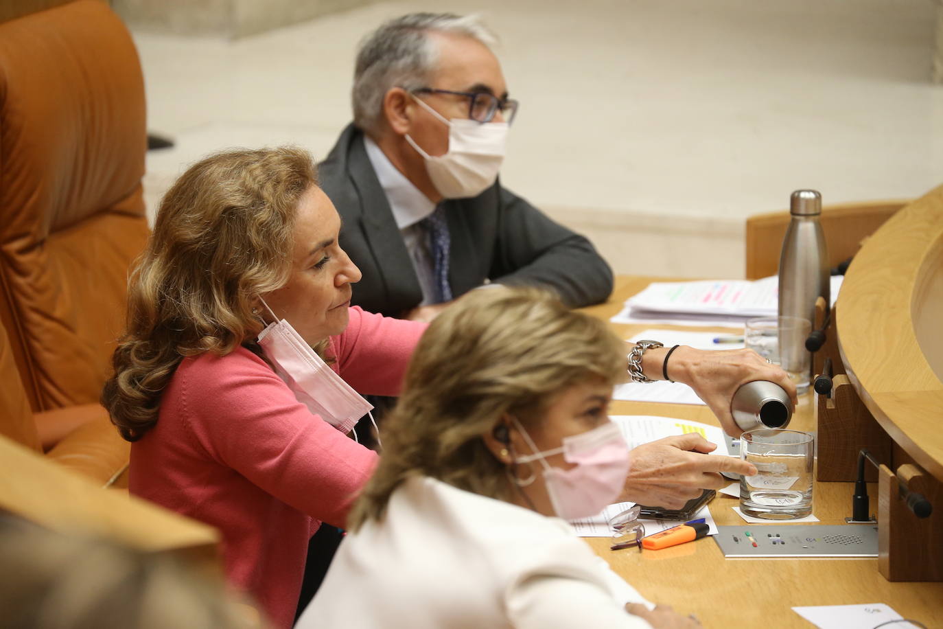 Celebración del pleno de septiembre en el Parlamento riojano.