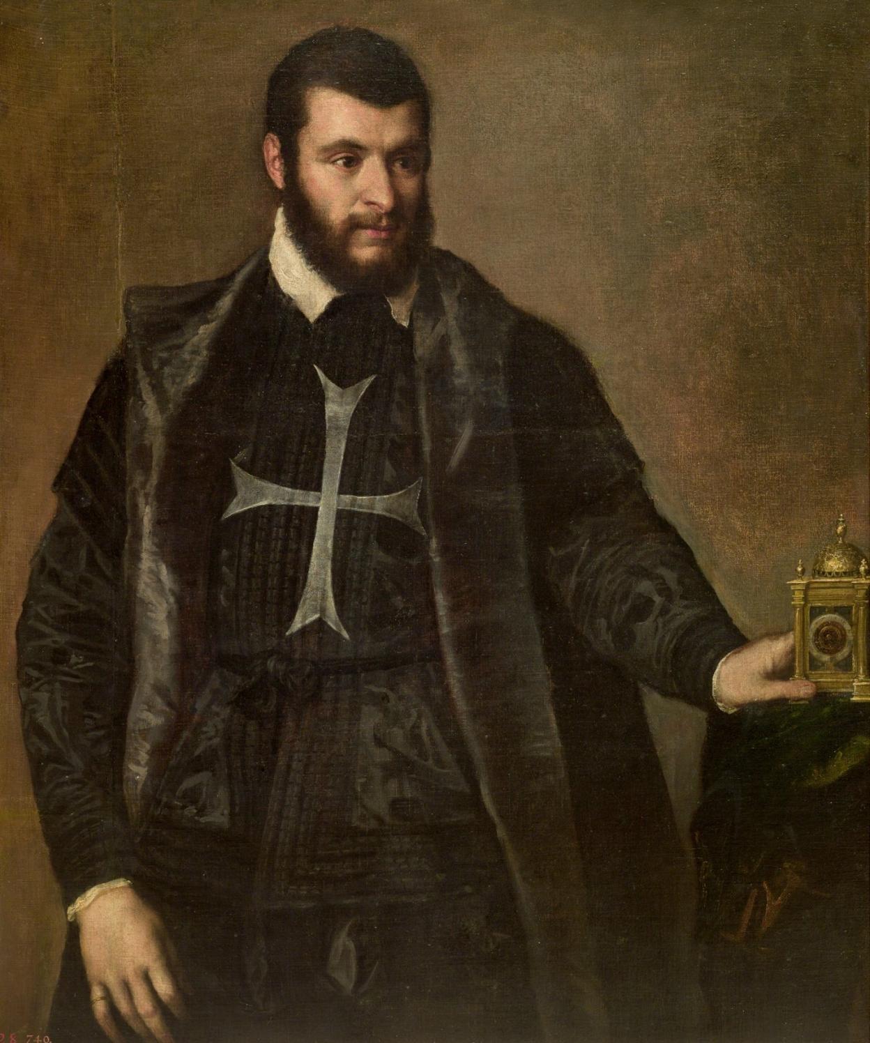 'El caballero del reloj', obra de Tiziano. Propiedad del Museo del Prado.