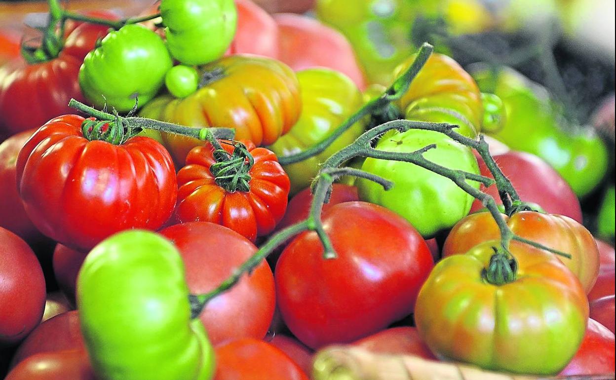 Los últimos tomates en el mercado.