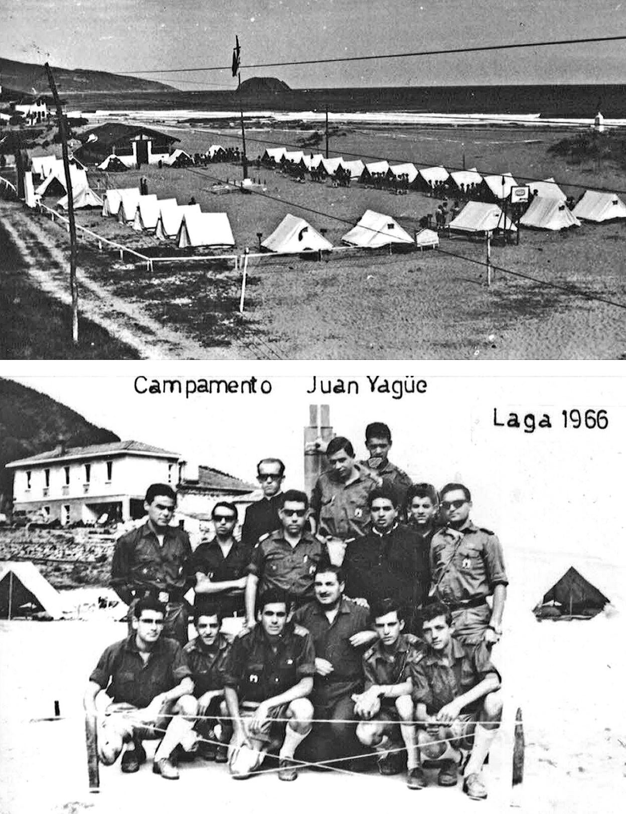 La Retina: campamento de la OJE en la playa vizcaína de Laga