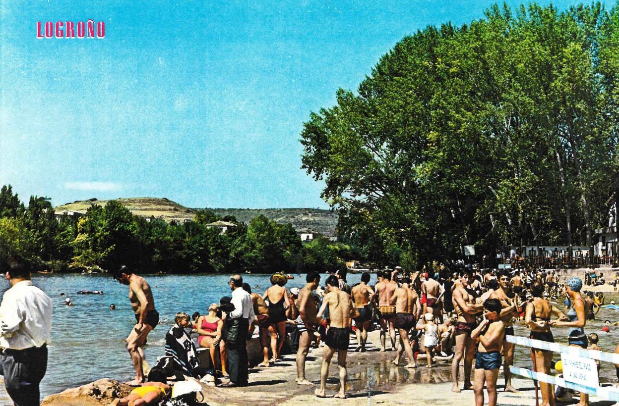 La Retina: imagen de la playa del Ebro en Logroño, a finales de los 60