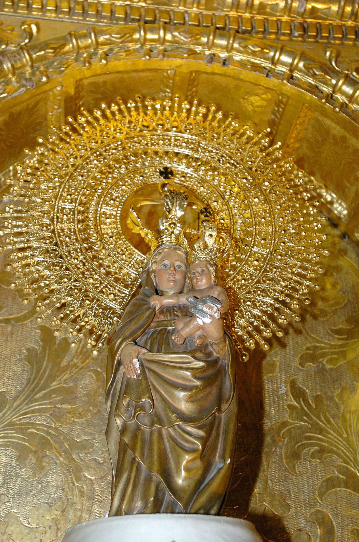 Imagen de la Virgen del Pilar en La Redonda.