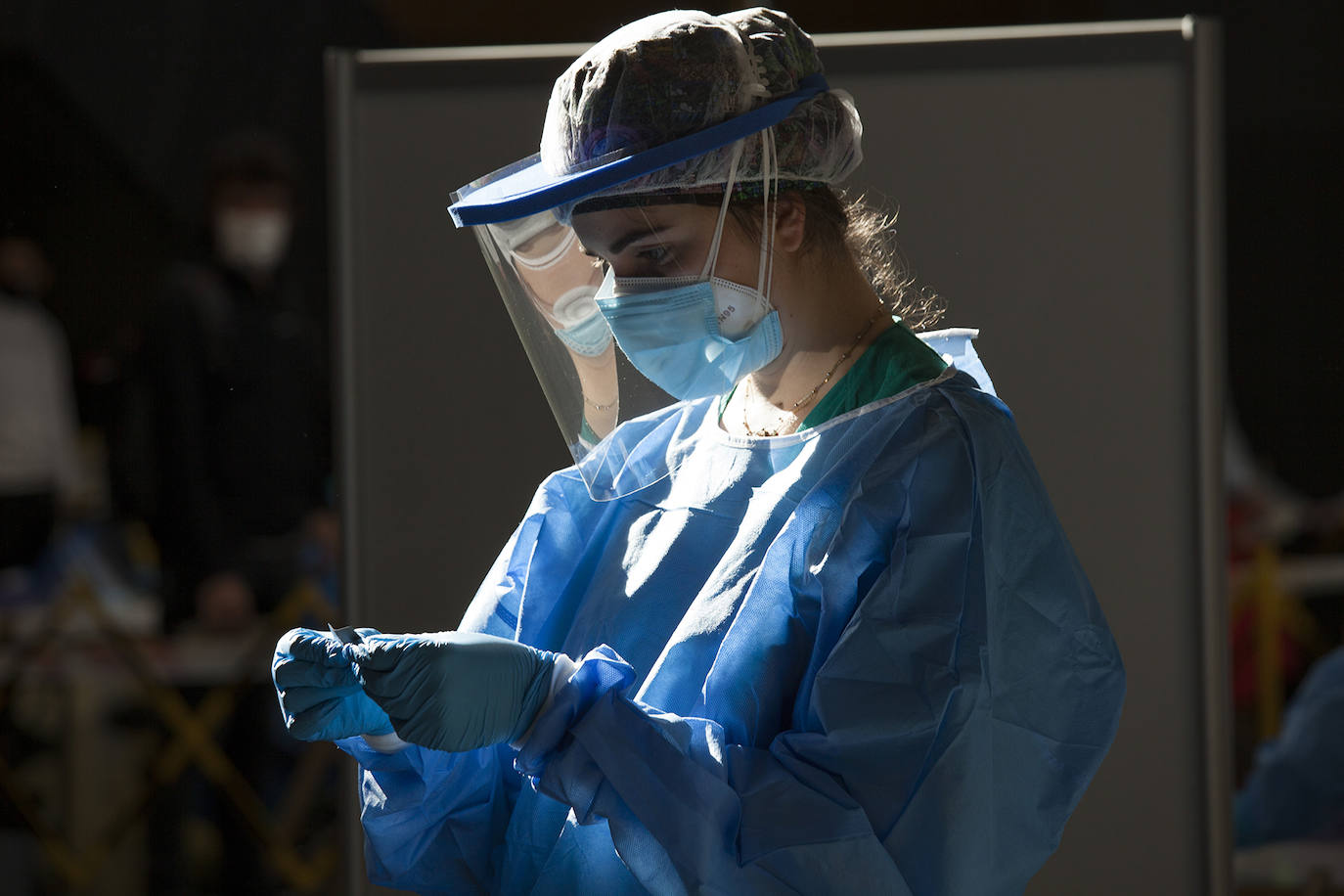 El cribado que se está realizando en Logroño para detecar asintomáticos por COVID-19 está generando largas colas desde el pasado viernes.