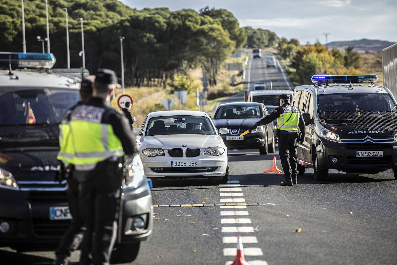 Controles policiales para vigilar el confinamiento de La Rioja