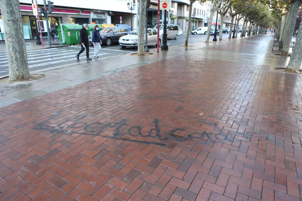 Fotos: El centro de Logroño despiera incrédulo tras la noche de destrozos y saqueos