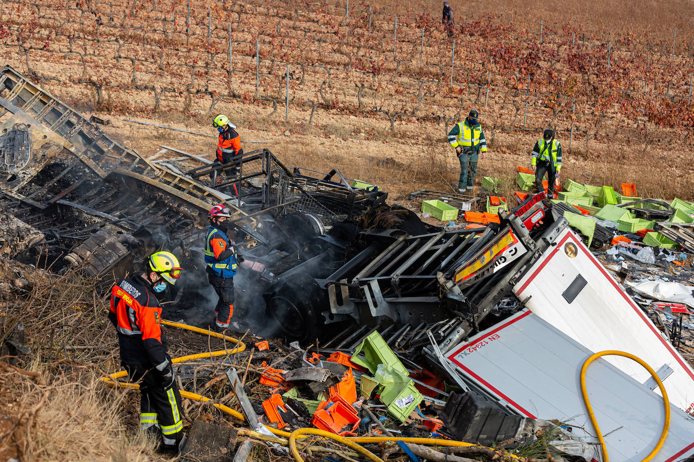 En este terrible suceso, los bomberos han tardado cinco horas en hallar el cuerpo de la víctima