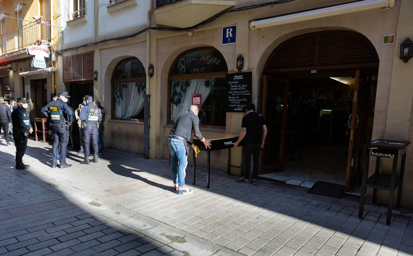 Un mes después los establecimientos hosteleros de la capital riojana han podido retomar la actividad