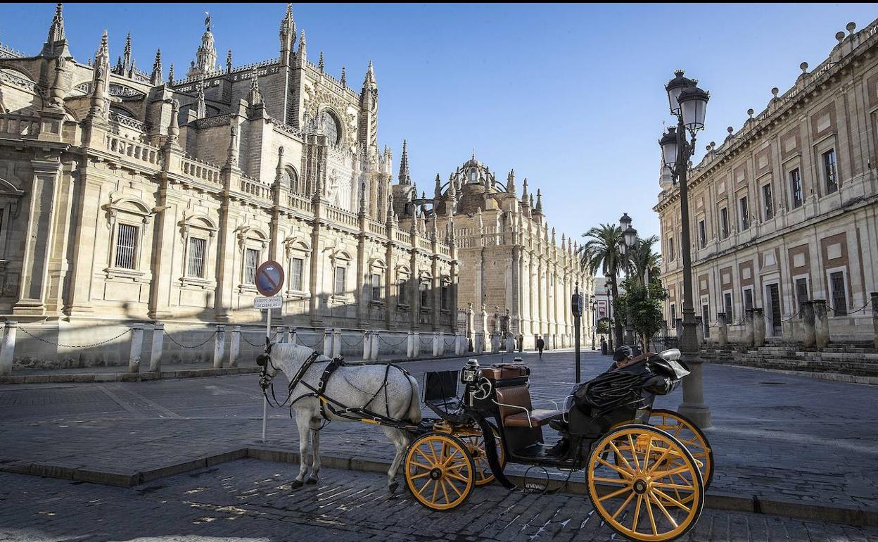 Sevilla, vacía de turistas por la pandemia.