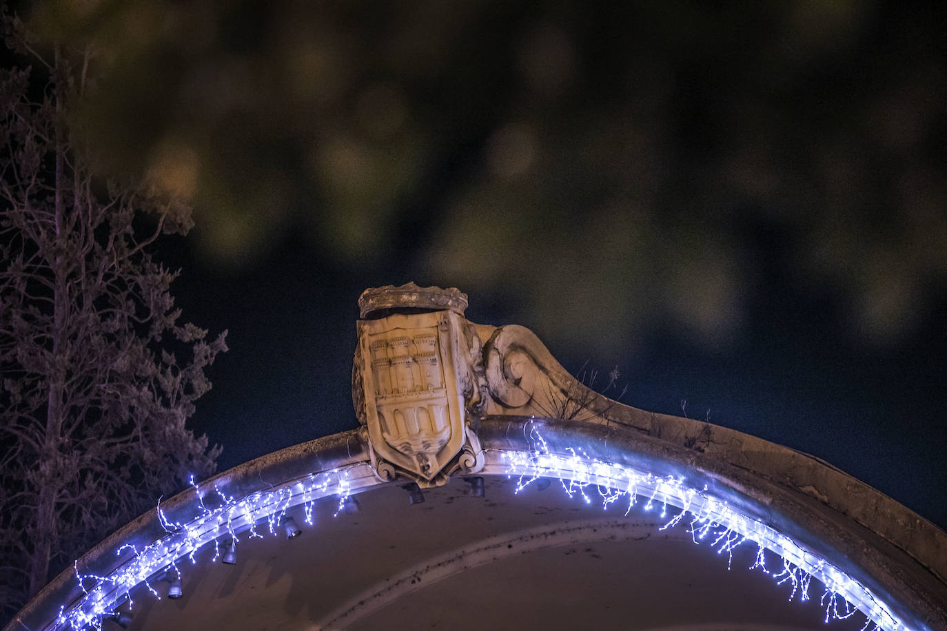 Primer encendido de las luces navideñas.