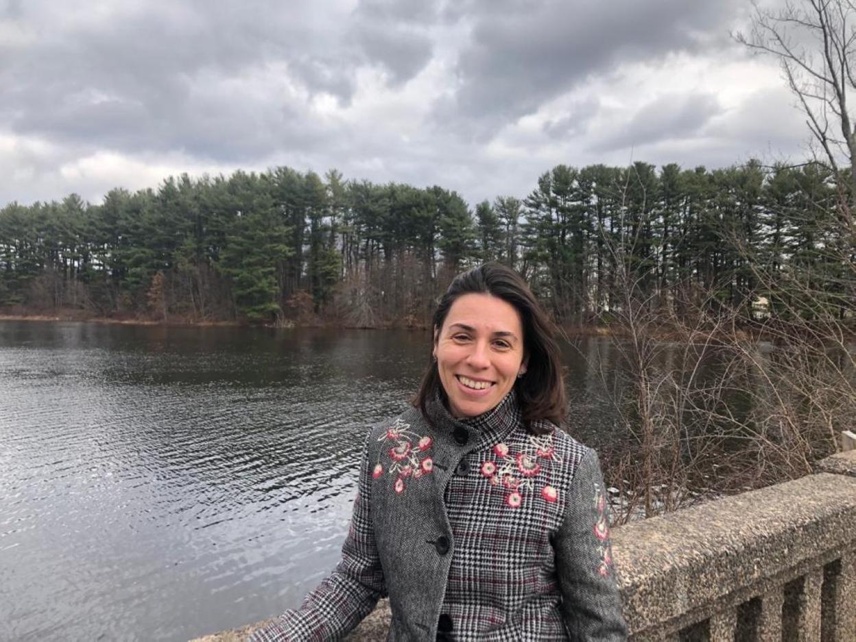 2. Judit Jiménez, en un paraje de Connecticut. 