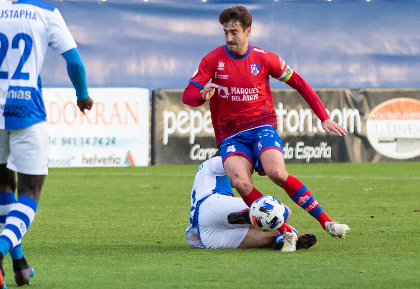 Los riojabajeños han ganado al Ejea con un gol de Cristian. 