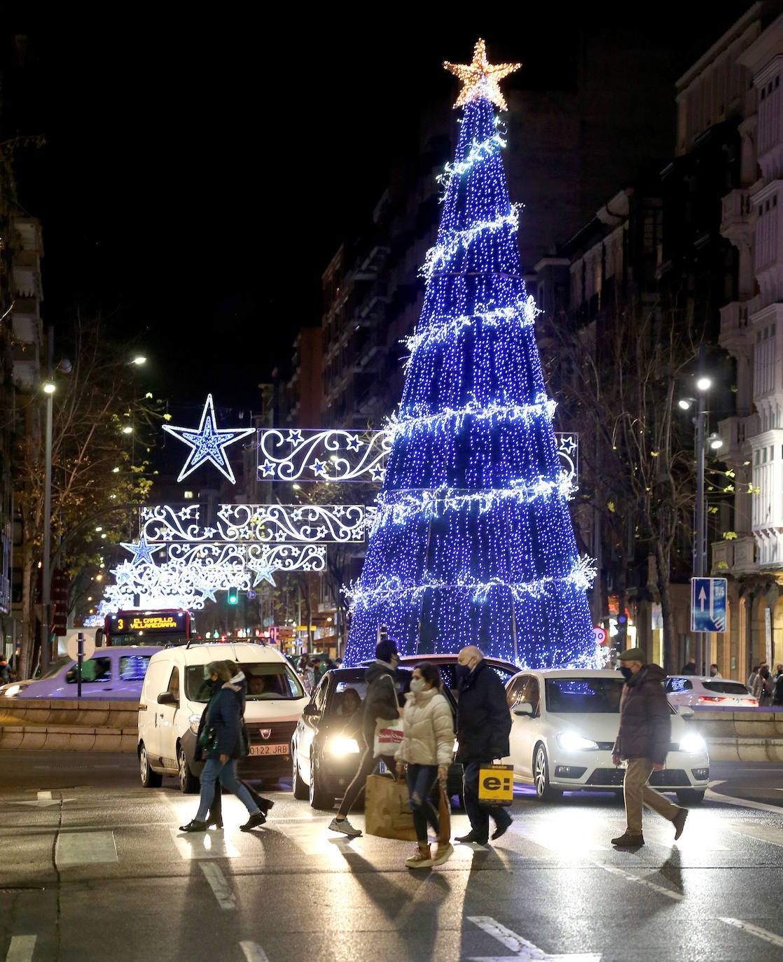 Encendido de todas las luces navideñas, en Logroño.