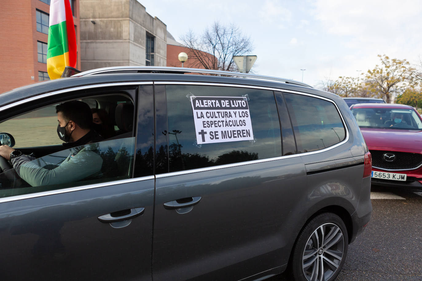 Manifestación de los profesionales del sector eventos, en Logroño.