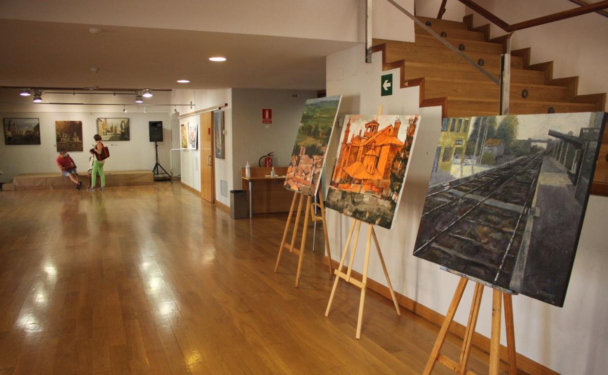 La exposición muestra las obras inspiradas en rincones alfareños. 