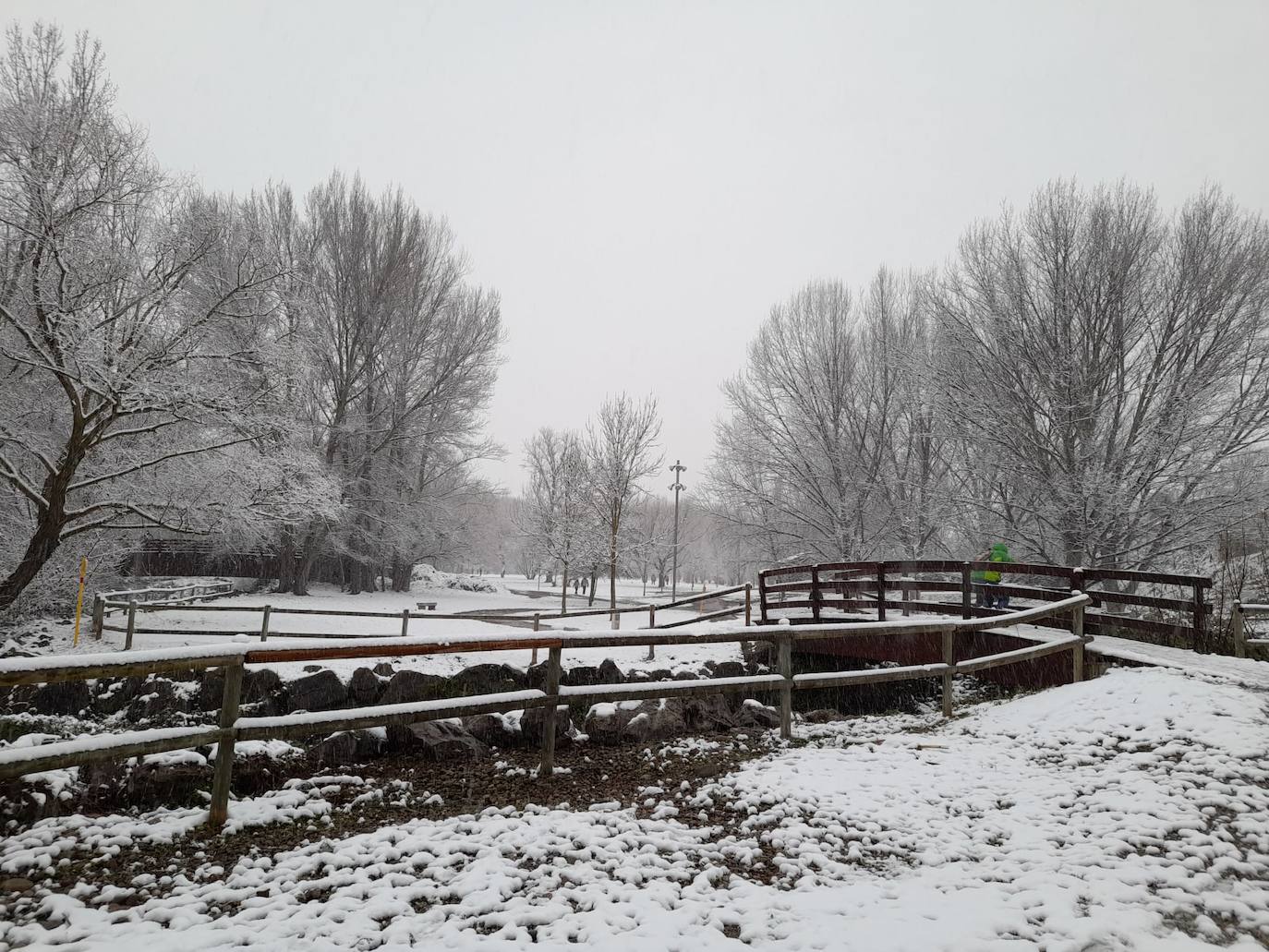 Fotos: La nieve &#039;toma&#039; el parque del Iregua