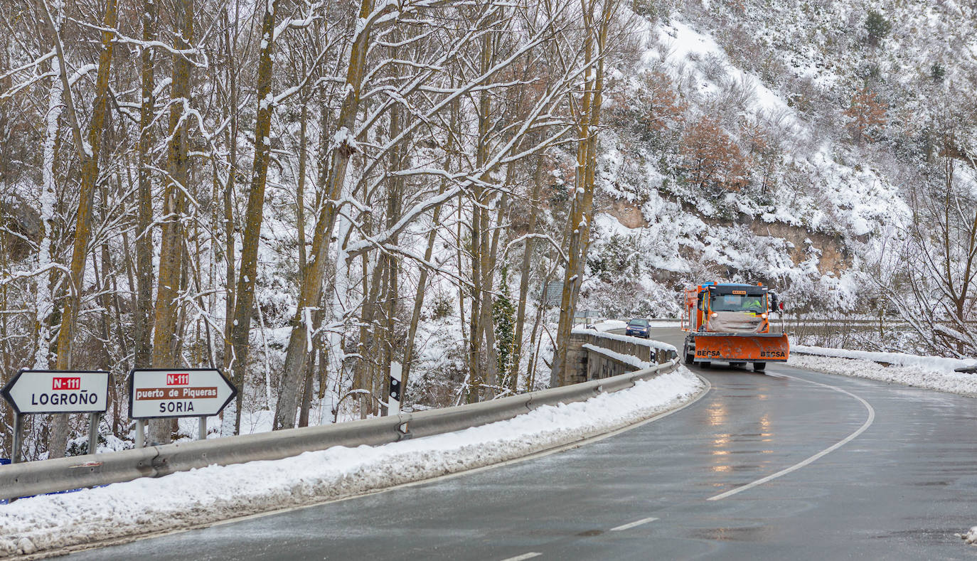 Fotos: Así han lucido este domingo las carreteras riojanas