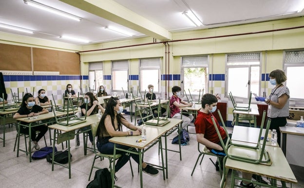 Alumnos de Bachillerato durante la Selectividad del pasado verano 