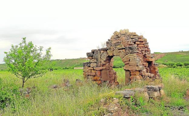 Ruinas de la basílica visigoda del siglo VI de Santa María de Rute#en Ventas Blancas (Lagunilla del Jubera).