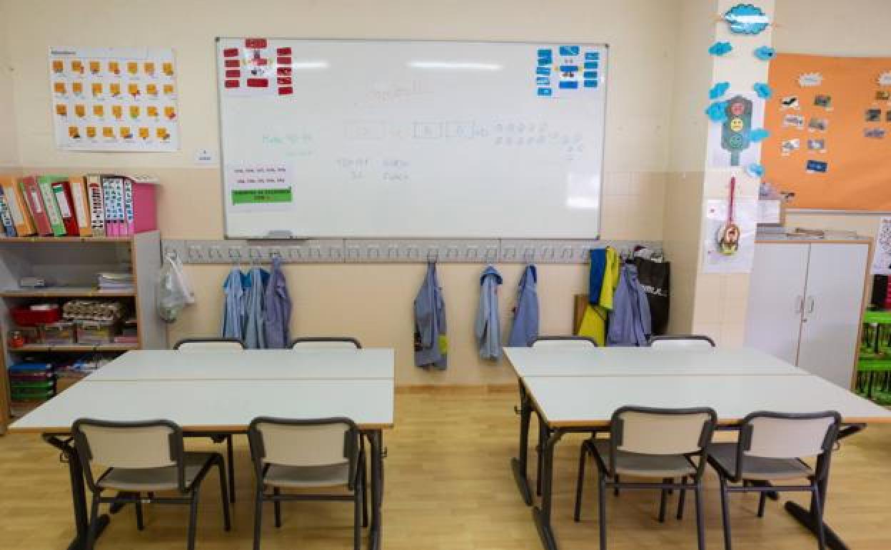 Aula de un colegio riojano.