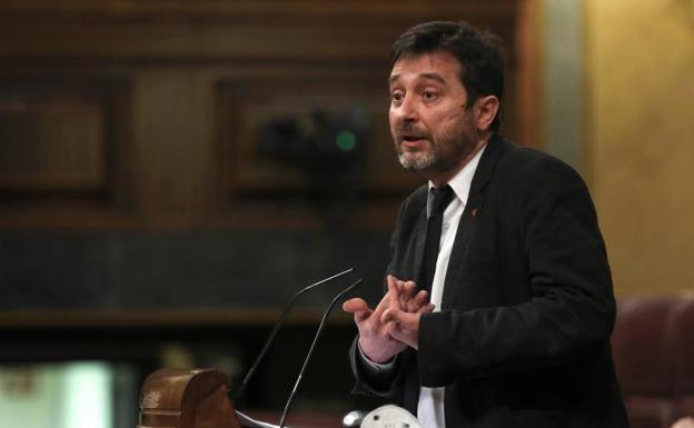 El portavoz de Unidas Podemos, Rafa Mayoral.