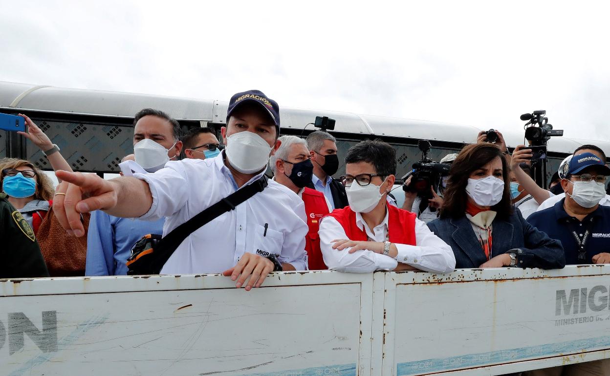 González Laya durante su visita a Cúcuta, epicentro de la emigración venezolana. 