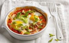 Huevos al plato con sobrasada