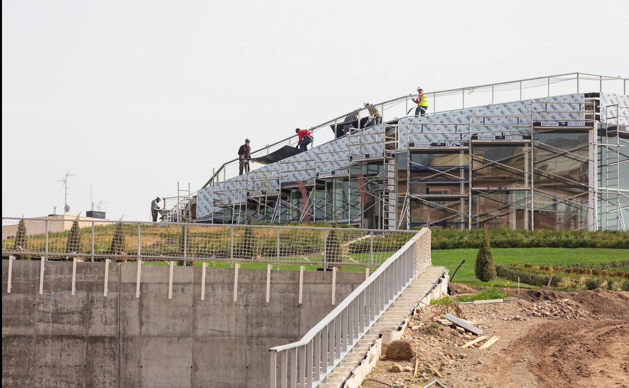 Obras del soterramiento en Logroño. 