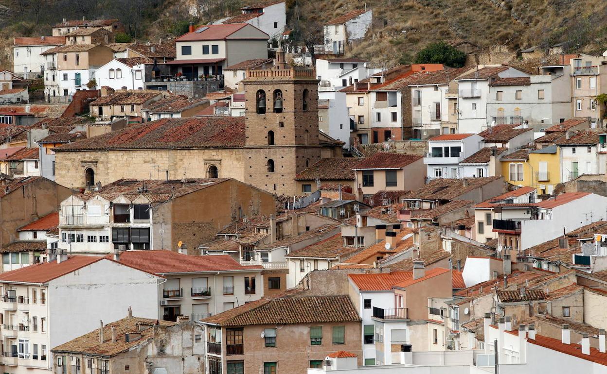 Vista panorámica de Cervera del Río Alhama. 