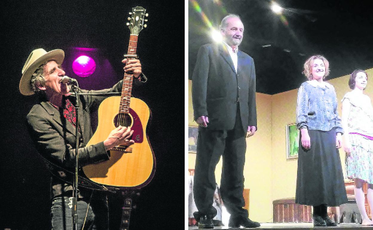 Mikel Erentxun durante su concierto en Santo Domingo y La Garnacha, en Ezcaray. 