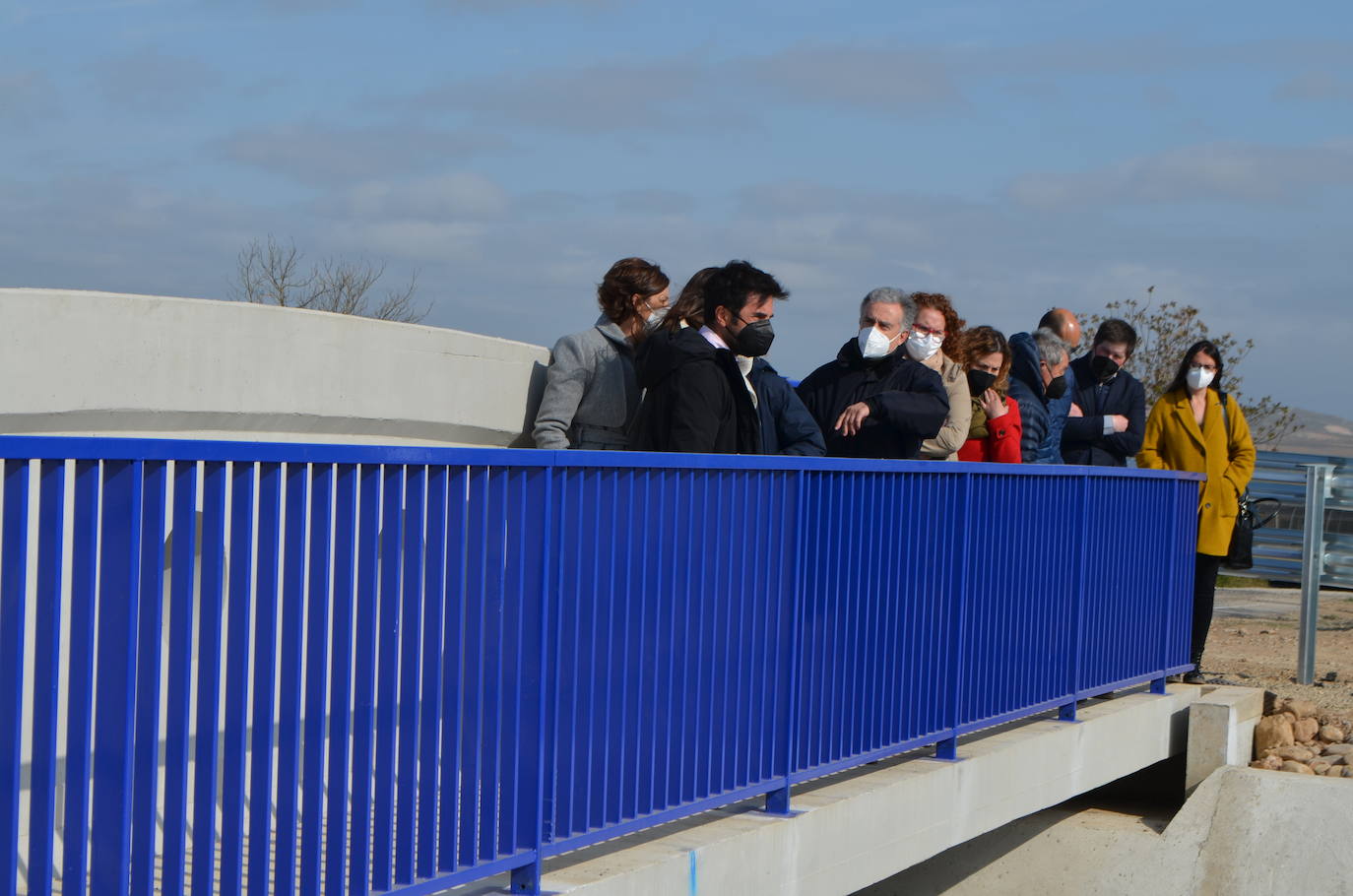 Fotos: Visita al nuevo puente sobre el canal de Lodosa