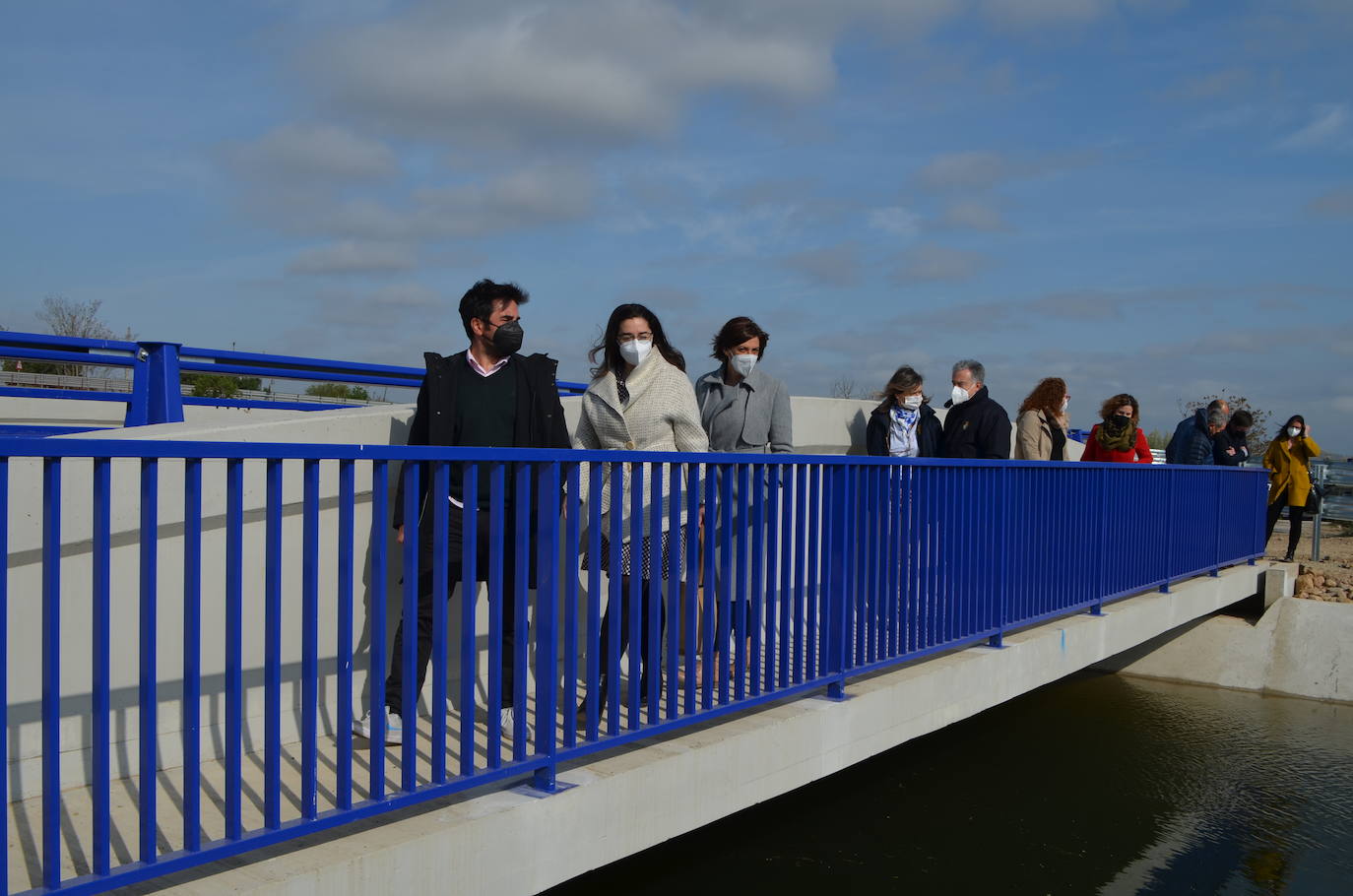 Fotos: Visita al nuevo puente sobre el canal de Lodosa