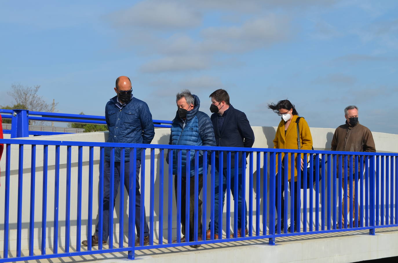 Fotos: Visita al nuevo puente sobre el canal de Lodosa