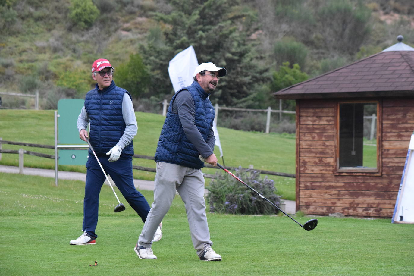 Imágenes de los jugadores durante el Torneo Viña Ibalba, de la Liga de Golf y Vino.