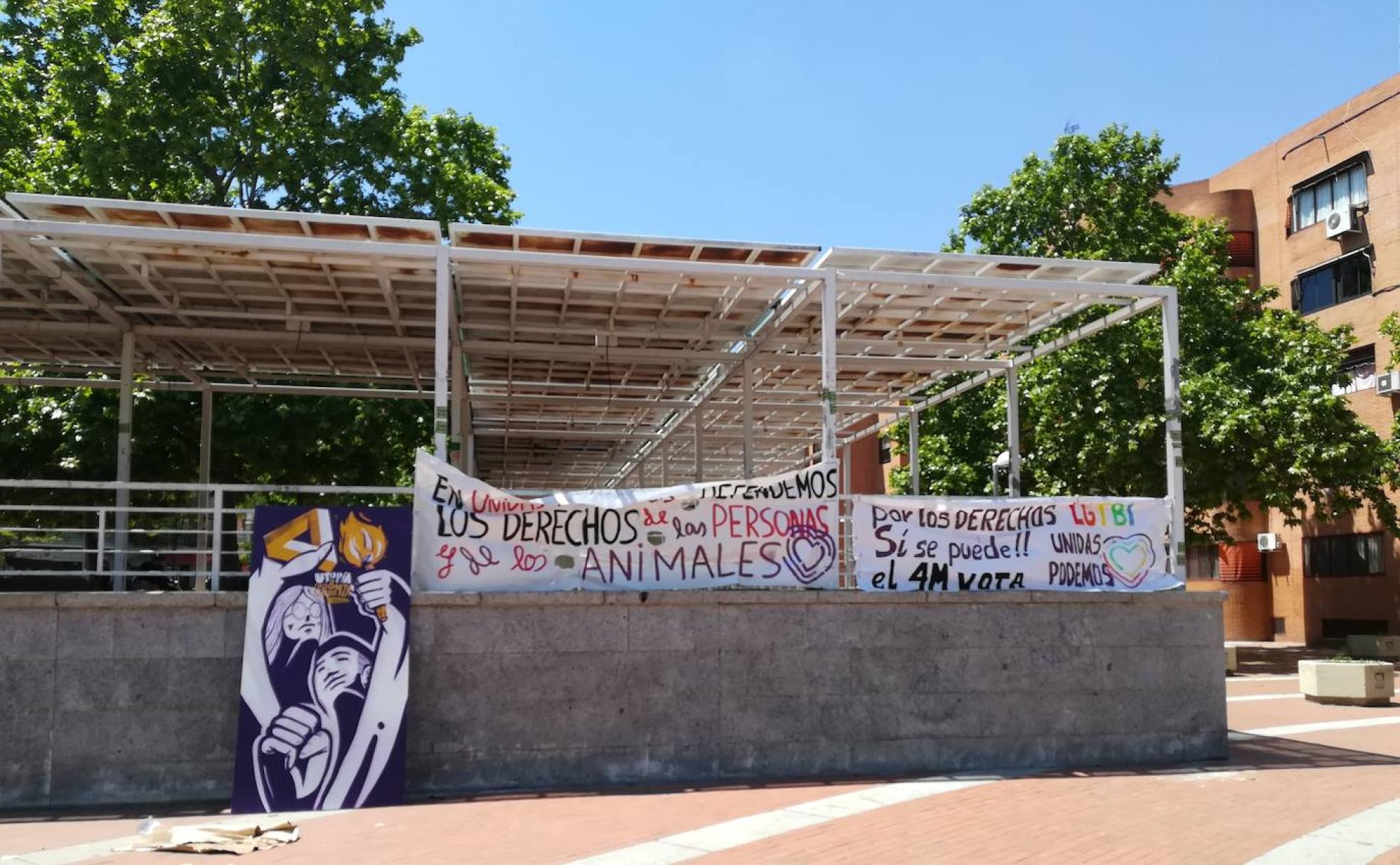 La «plaza roja» de Vallecas. 