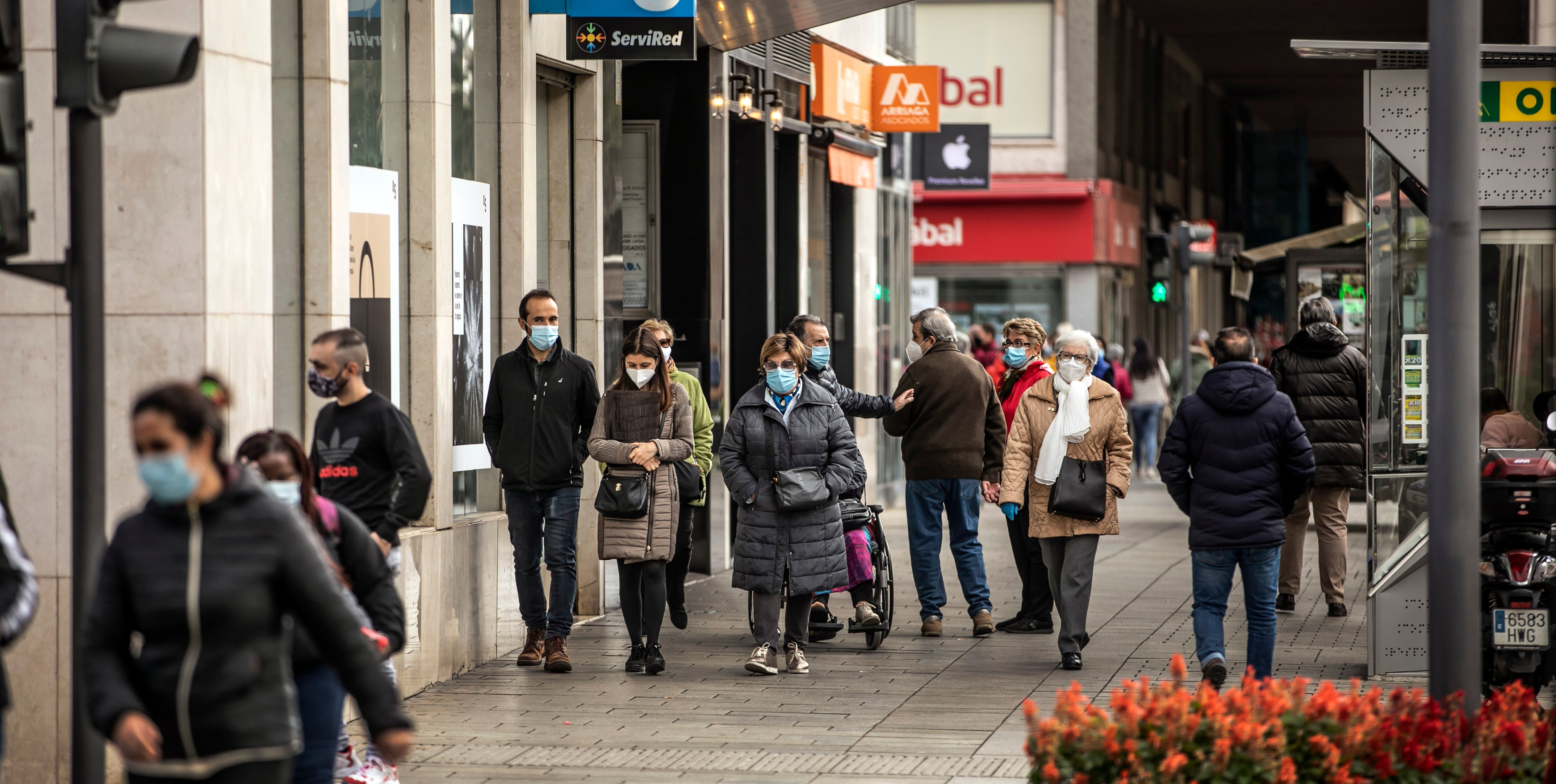 Una calle del centro de Logroño.