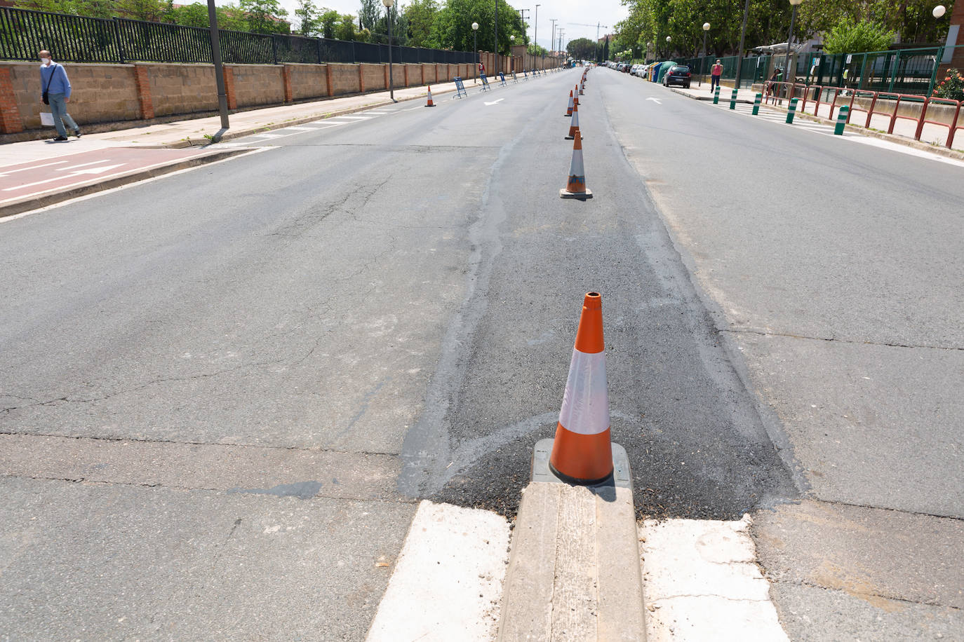 Fotos: El estado de las obras del Eje ciclista Los Lirios-El Cubo en Logroño