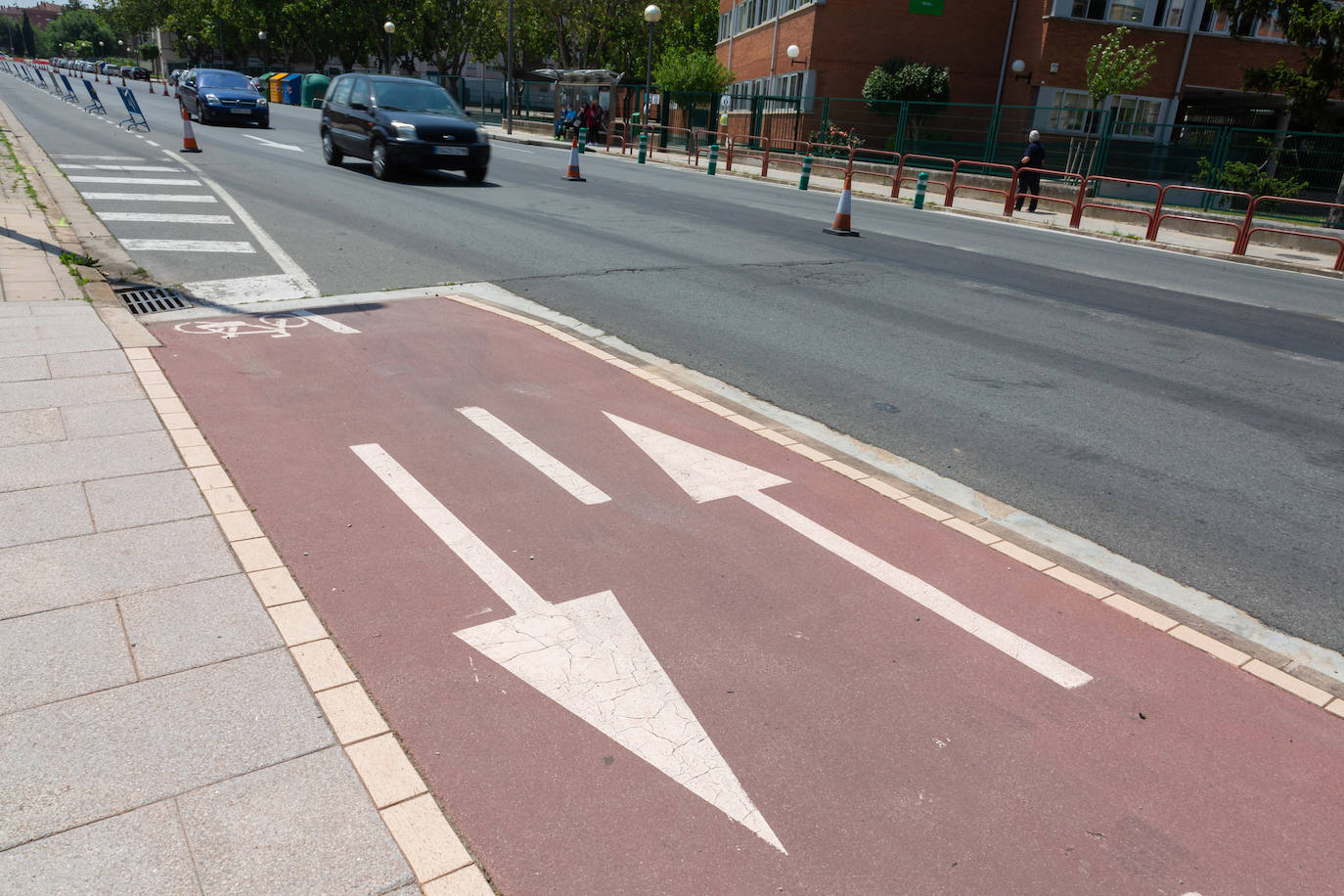 Fotos: El estado de las obras del Eje ciclista Los Lirios-El Cubo en Logroño