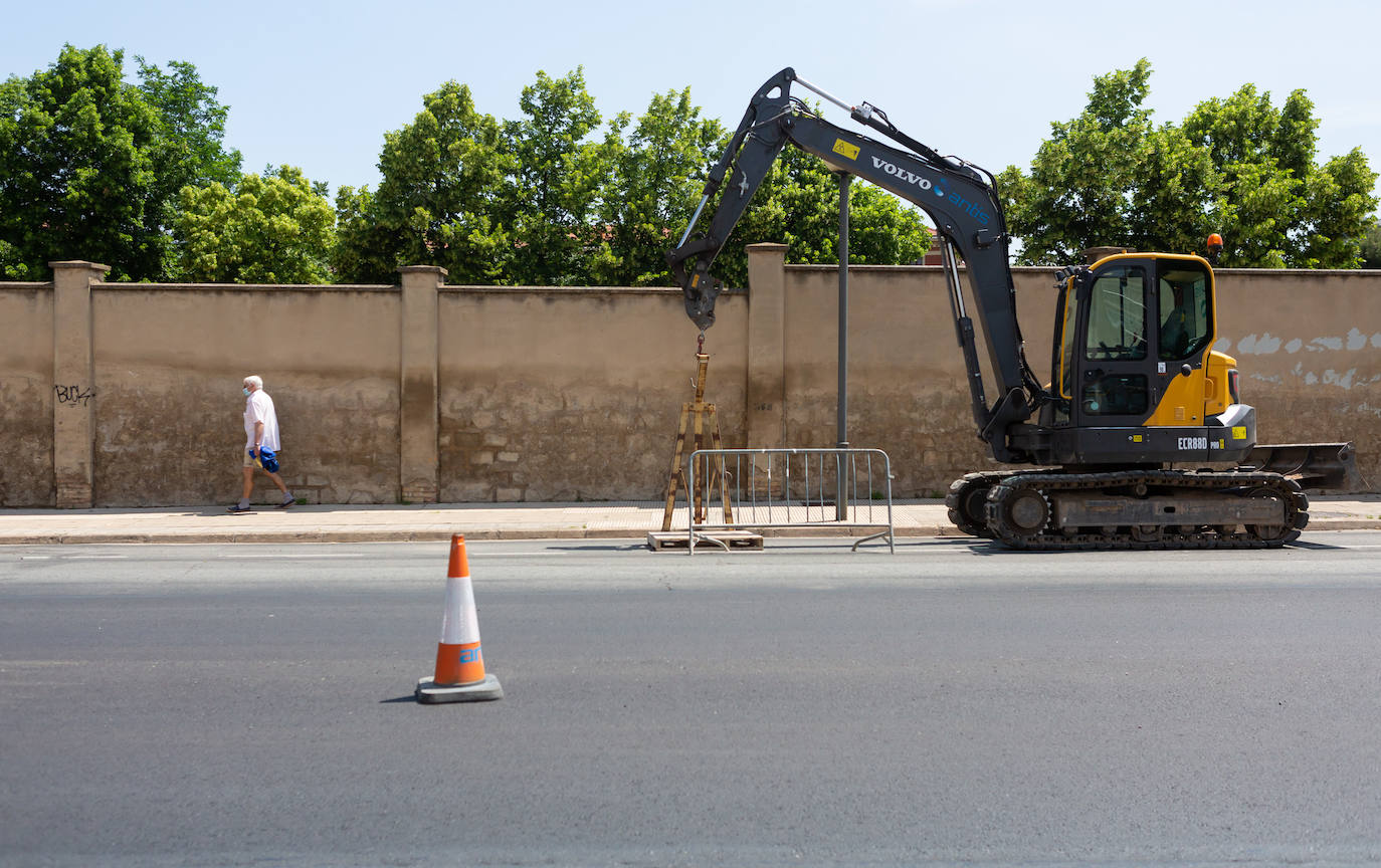 Fotos: El estado de las obras del Eje ciclista Los Lirios-El Cubo en Logroño